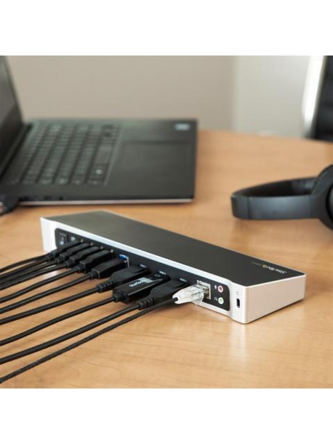 STARTECH  DOCKING STATION USB3DOCKH2DP 5X USB 3.0 1X RJ-45 2X DISPLAYPORT