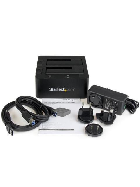 STARTECH  DOCKING STATION USB 3.0 Y ESATA PARA 2 DISCOS DUROS 2.5-3.5 SATA
