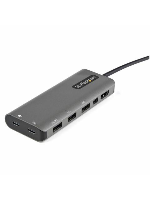 STARTECH  DOCKING STATION USB C 3X USB 3.1 1X HDMI 1X MINI DISPLAYPORTS NEGRO-PLATA