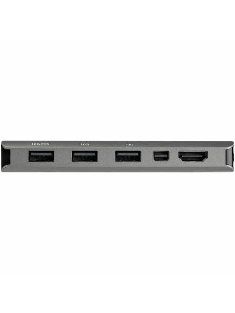 STARTECH  DOCKING STATION USB C 3X USB 3.1 1X HDMI 1X MINI DISPLAYPORTS NEGRO-PLATA