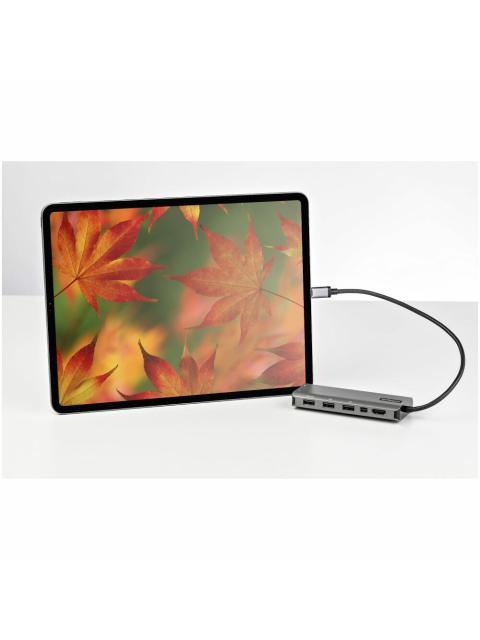 STARTECH  DOCKING STATION USB C 3X USB 3.1 1X HDMI 1X MINI DISPLAYPORTS NEGRO-PLATA