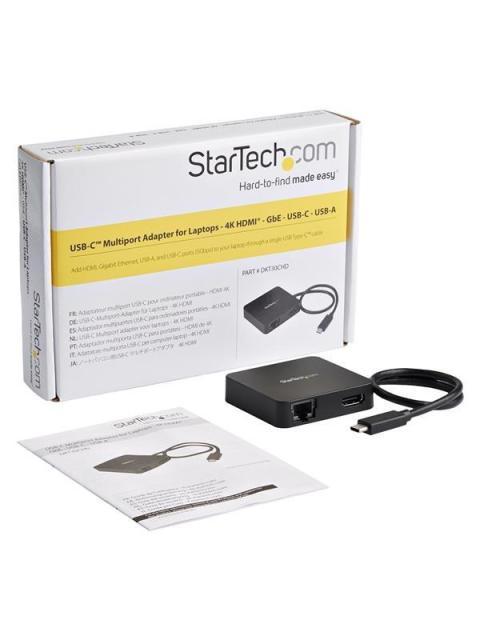 STARTECH  DOCKING STATION USB-C CON GIGABIT ETHERNET HDMI 4K NEGRO