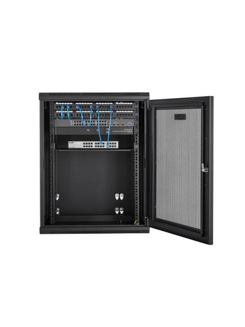 STARTECH  GABINETE ABISAGRADO DE PARED 15U HASTA 90KG NEGRO