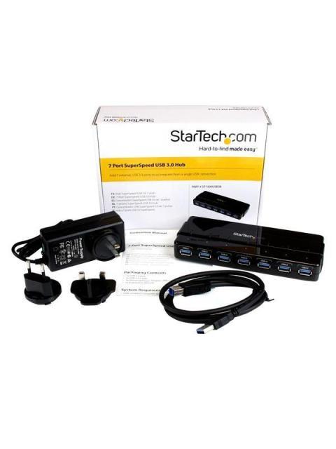 STARTECH  HUB CONCENTRADOR USB 3.0 CON ALIMENTACION DE 7 PUERTOS 5000 MBIT-S