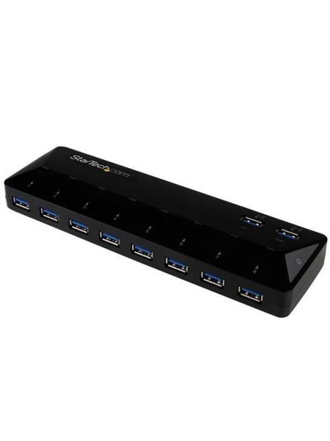 STARTECH HUB USB 3.0 DE 10 PUERTOS USB 3.0 NEGRO PARA PC ST103008U2C