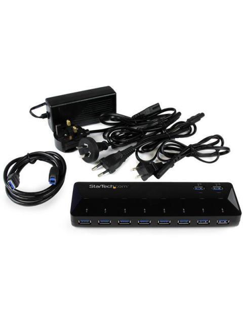 STARTECH HUB USB 3.0 DE 10 PUERTOS USB 3.0 NEGRO PARA PC ST103008U2C