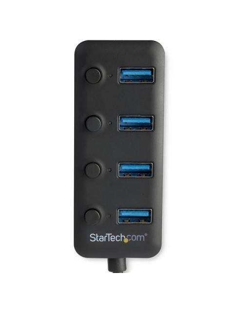 STARTECH  HUB USB A 3.0 DE 4 PUERTOS 5000 MBIT-S NEGRO