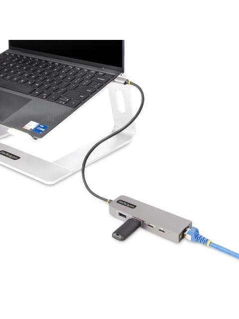 STARTECH  HUB USB-C - 2X USB A 1X USB C 1X RJ-45 10 GBIT-S GRIS