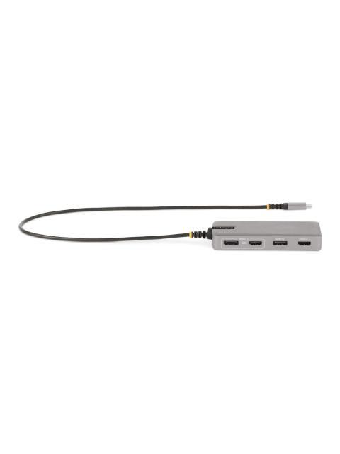 STARTECH  HUB USB-C MACHO 2X HDMI 2X DISPLAYPORT 3X USB-A 1X USB-C 1X RJ-45 GRIS