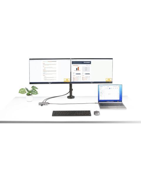 STARTECH  HUB USB-C MACHO 2X HDMI 2X DISPLAYPORT 3X USB-A 1X USB-C 1X RJ-45 GRIS