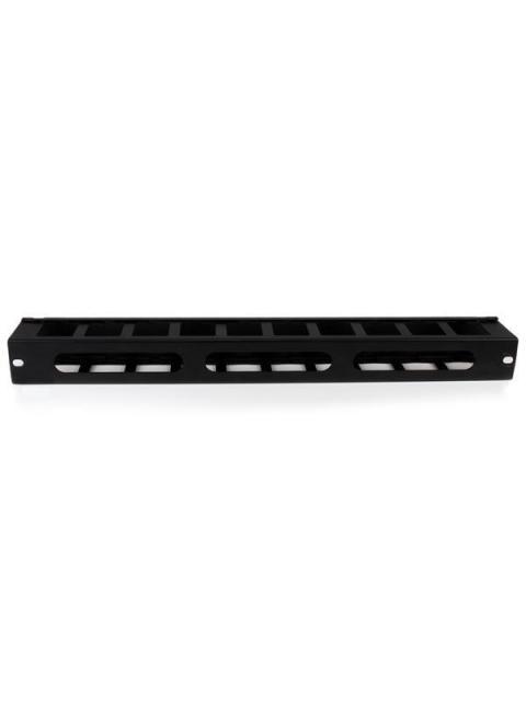 STARTECH  PANEL CANALETA HORIZONTAL DE 1U CON CUBIERTA PARA GESTION DE CABLEADO EN RACKS Y PERFORACIONES LATERALES