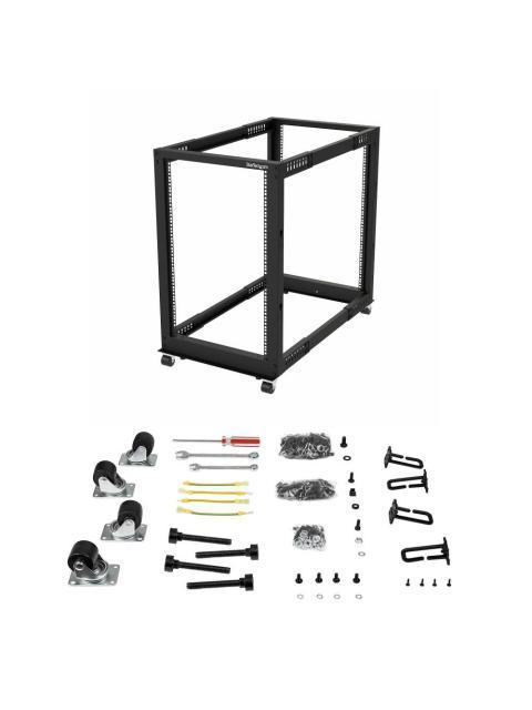STARTECH  RACK ABIERTO 4 POSTES 18U HASTA 544KG NEGRO