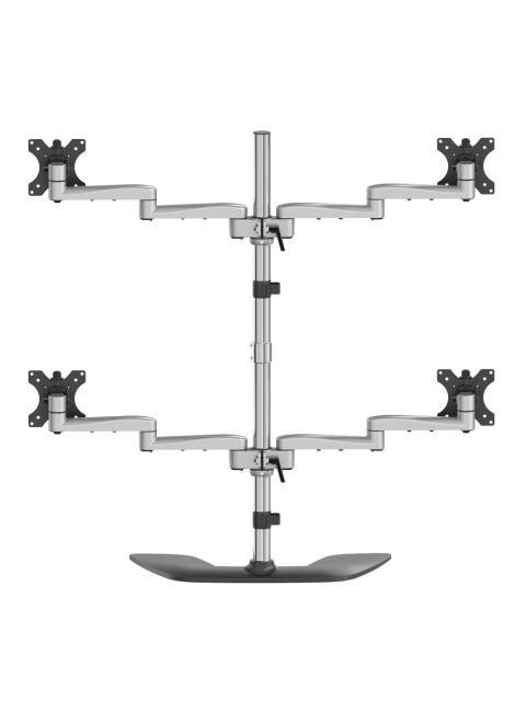 STARTECH  SOPORTE DE ESCRITORIO PARA 4 MONITORES MAX. 32 HASTA 8KG PLATA
