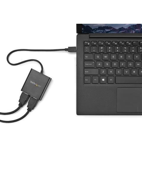 STARTECH  DIVISOR SPLITTER MST USB-C MACHO - 2X HDMI HEMBRA NEGRO