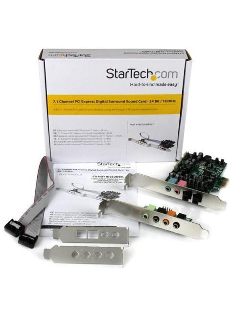 STARTECH  TARJETA DE SONIDO CON SONIDO ENVOLVENTE 7.1 24-BIT PCI EXPRESS