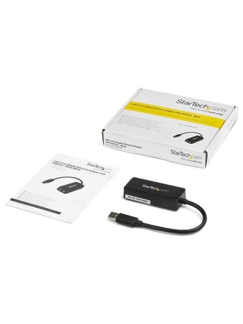 STARTECH  TARJETA ETHERNET EXTERNA USB 3.0 ALAMBRICO 1X RJ-45 NEGRO