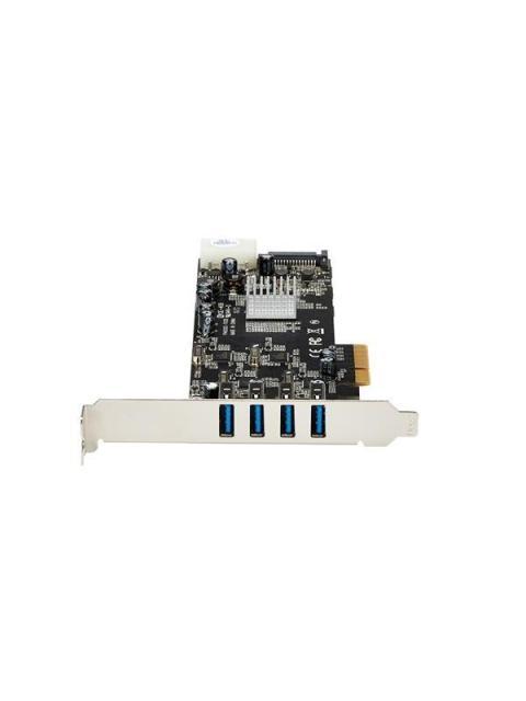 STARTECH  TARJETA PCI EXPRESS CON FUENTE MOLEX 4 PUERTOS USB 3.0 5 GBIT-S