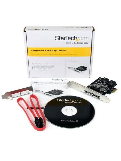 STARTECH  TARJETA PCI EXPRESS PEXESAT322I 6GBIT-S 2 PUERTOS ESATA
