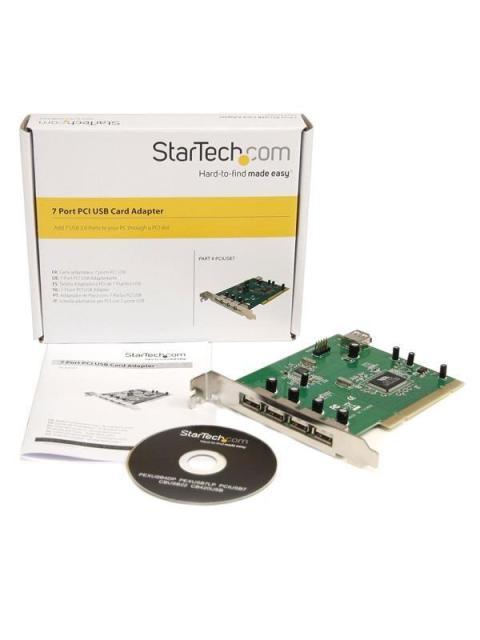 STARTECH  TARJETA PCI PCIUSB7 ALAMBRICO 7 PUERTOS USB 2.0