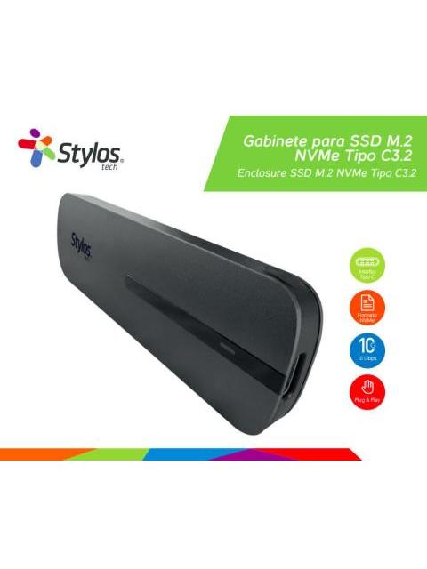 STYLOS GABINETE DE SSD M.2 USB-C GRIS