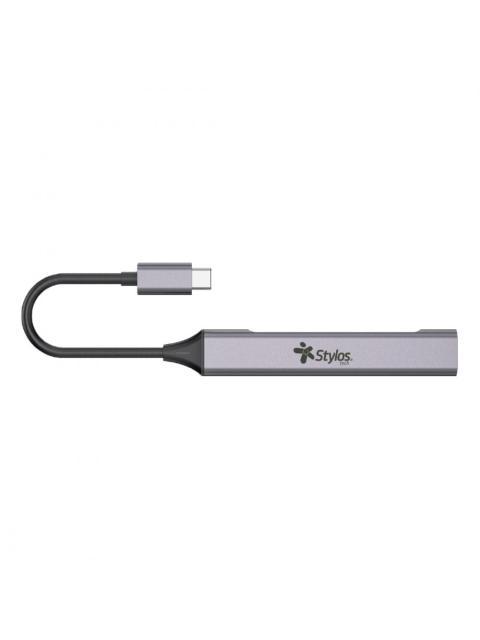 STYLOS HUB USB C MACHO - 4X USB 2.0 HEMBRA 480 MBIT-S GRIS