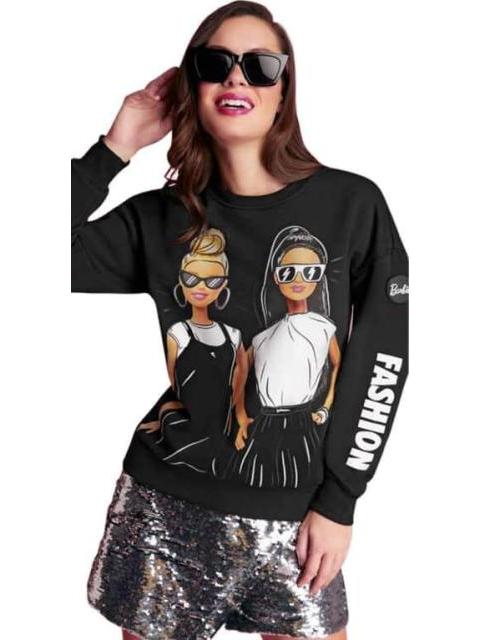 SUDADERA BARBIE NEGRO BARBIE