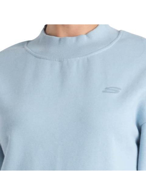 SUDADERA CREW W AZUL SKECHERS1