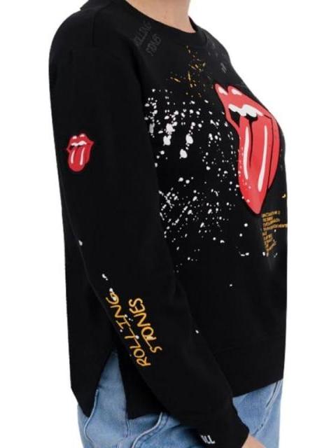 SUDADERA DAMA DAMA NEGRO THE ROLLING STONES