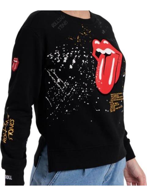 SUDADERA DAMA DAMA NEGRO THE ROLLING STONES