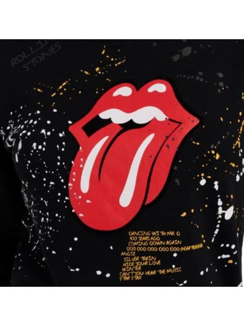 SUDADERA DAMA DAMA NEGRO THE ROLLING STONES