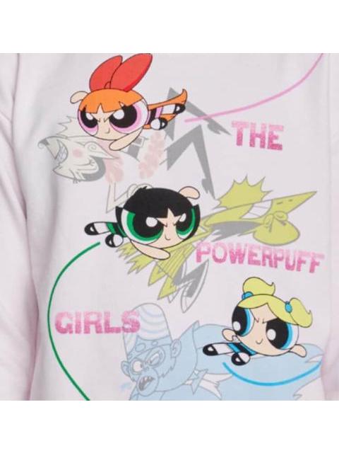 SUDADERA ESTAMPADA APLICACIONES ROSA LAS CHICAS SUPER PODEROSAS