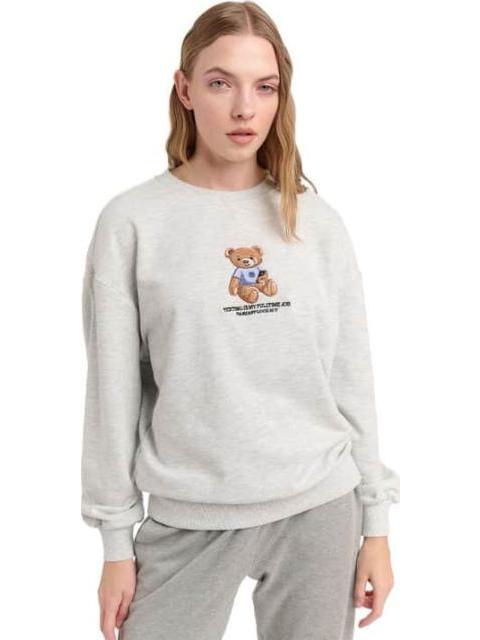 SUDADERA ESTAMPADA GRIS HOLLY LAND