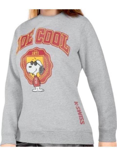 SUDADERA K-SWISS CREW SNOOPY W GRIS K-SWISS