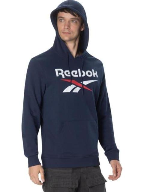 SUDADERA REEBOK IDENTITY BIG LOGO FT HOODIE AZUL REEBOK