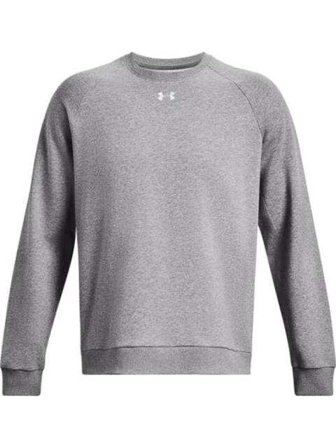 SUDADERA UA RIVAL FLEECE CREW GRIS UNDER ARMOUR MEXICO
