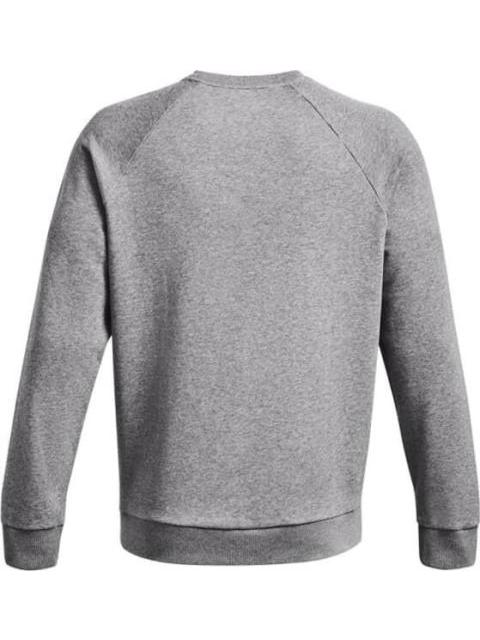 SUDADERA UA RIVAL FLEECE CREW GRIS UNDER ARMOUR MEXICO