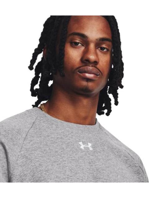 SUDADERA UA RIVAL FLEECE CREW GRIS UNDER ARMOUR MEXICO