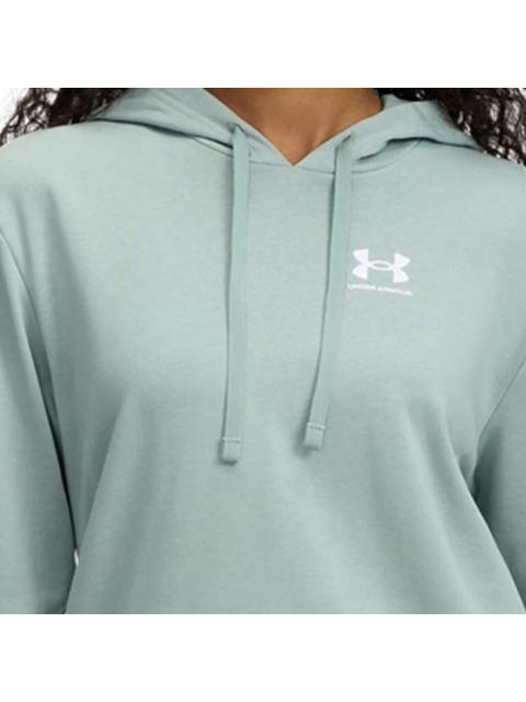 SUDADERA UA RIVAL TERRY HOODIE VERDE UNDER ARMOUR MEXICO