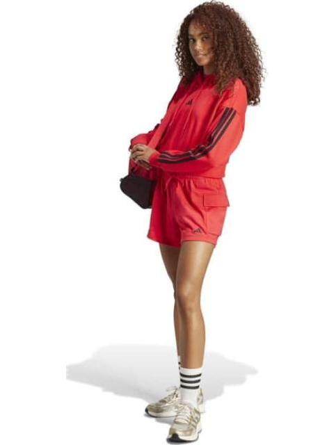 SUDADERA W 3S FT CRO HD ROJO ADIDAS