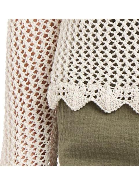 SUETER CROCHET MARFIL SAO PAULO