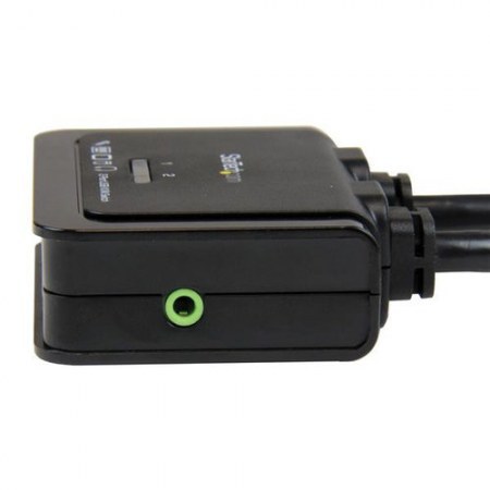 STARTECH  SWITCH KVM DE 2 PUERTOS HDMI USB AUDIO CON CABLES INTEGRADOS