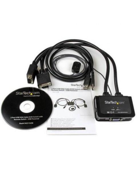 STARTECH  CABLE SWITCH KVM SV211USB USB+VGA 85CM NEGRO