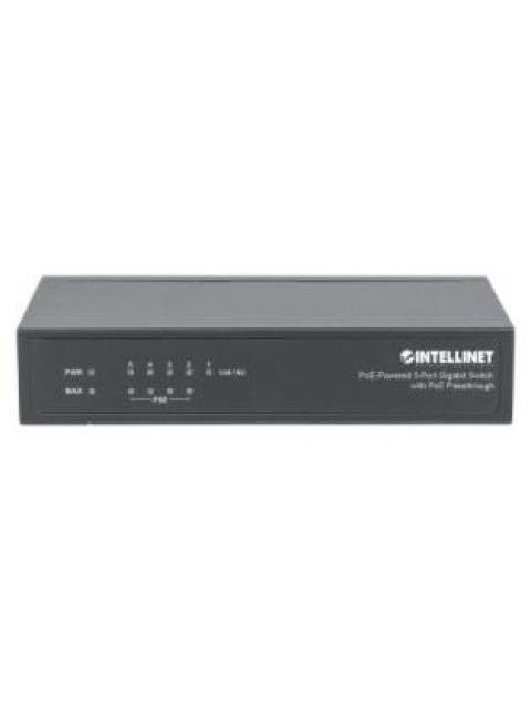 SWITCH INTELLINET FAST ETHERNET 561082 5 PUERTOS POE+ 10-100MBPS 10GBIT-S 2048 ENTRADAS - NO ADMINISTRABLE