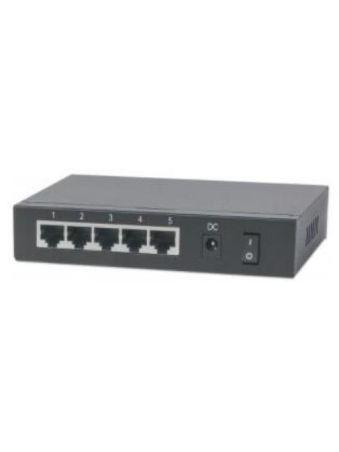 SWITCH INTELLINET FAST ETHERNET 561082 5 PUERTOS POE+ 10-100MBPS 10GBIT-S 2048 ENTRADAS - NO ADMINISTRABLE