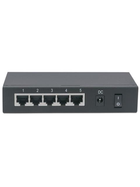 SWITCH INTELLINET FAST ETHERNET 561082 5 PUERTOS POE+ 10-100MBPS 10GBIT-S 2048 ENTRADAS - NO ADMINISTRABLE