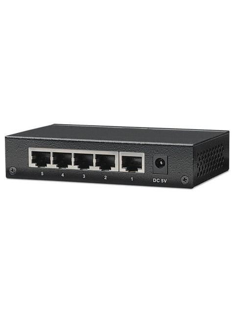 SWITCH INTELLINET GIGABIT ETHERNET 530378 5 PUERTOS 10-100-1000MBPS 1024 ENTRADAS - NO ADMINISTRABLE