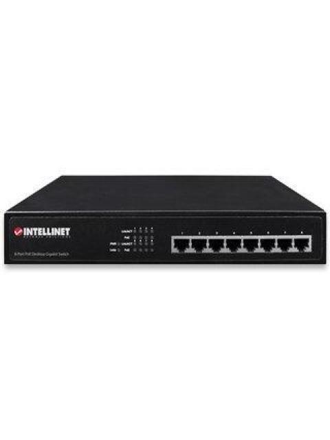 SWITCH INTELLINET GIGABIT ETHERNET 560641 8 PUERTOS POE+ 10-100-1000MBPS 16GBIT-S 4096 ENTRADAS