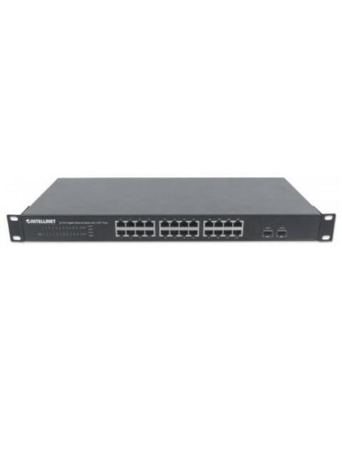 SWITCH INTELLINET GIGABIT ETHERNET 561044 24 PUERTOS 10-100-1000MBPS + 2 PUERTOS SFP 52 GBIT-S 8192 ENTRADAS - NO ADMINISTRABLE