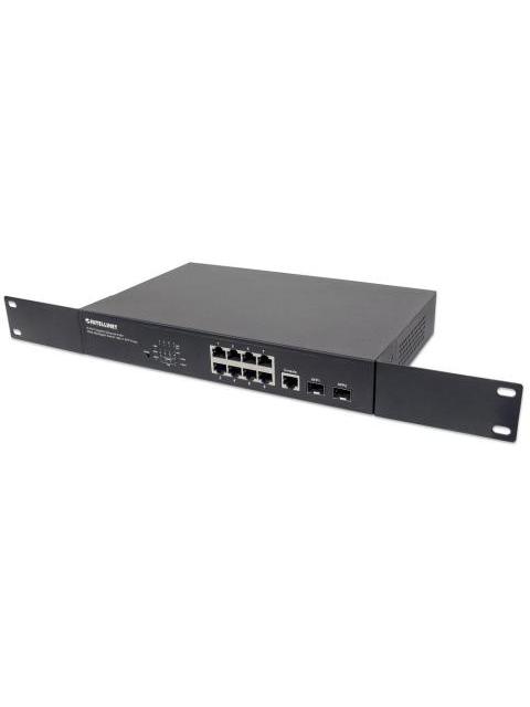 SWITCH INTELLINET GIGABIT ETHERNET 561167 8 PUERTOS POE+ 10-100-1000MBPS + 2 PUERTOS SFP 20 GBIT-S 8192 ENTRADAS - ADMINISTRABLE