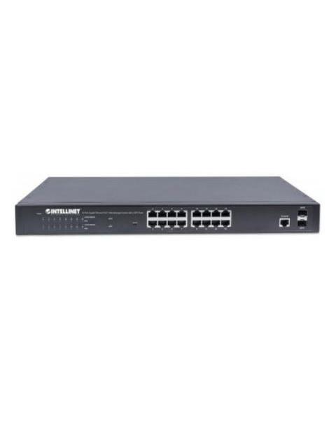 SWITCH INTELLINET GIGABIT ETHERNET 561341 16 PUERTOS POE+ 10-100-1000MBPS + 2 PUERTOS SFP 36 GBIT-S 8000 ENTRADAS - ADMINISTRABLE